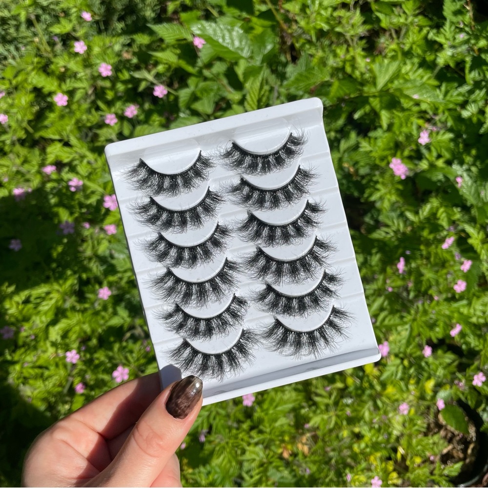 New! HP! ☆ Faux Mink 5 Pack False Eyelashes Includes Wispy Lashes - Picture 2 of 10